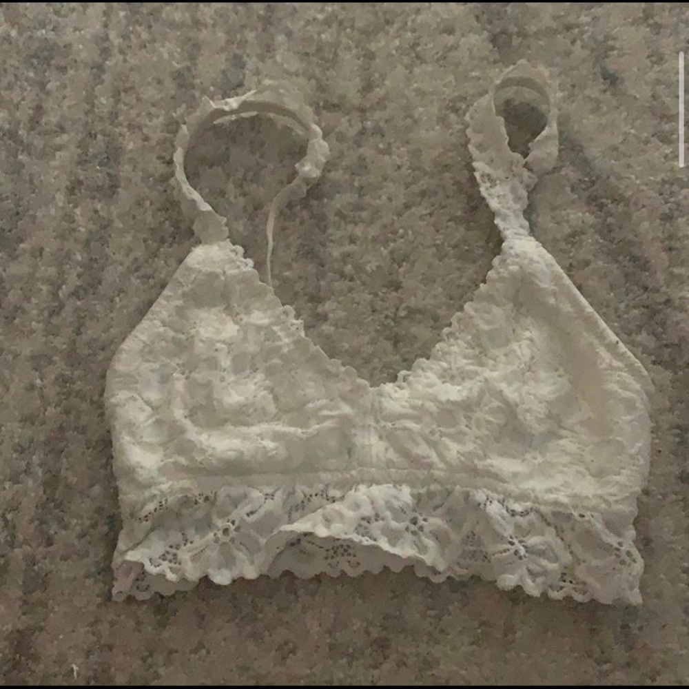 white lace bralette